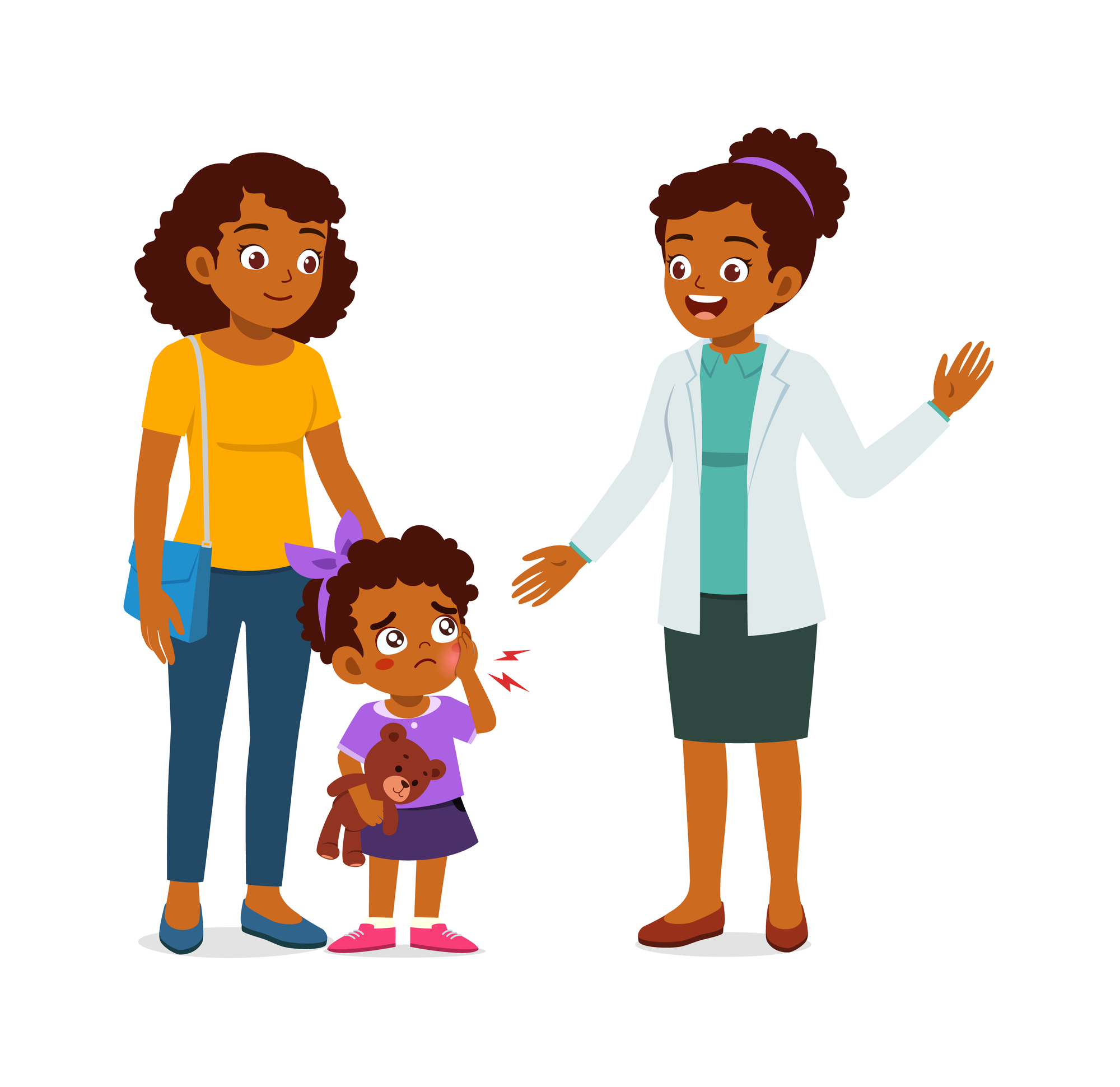 How to choose the right dentist for your child’s growing needs Little kid has toothache and mom is choosing a dentist to go to