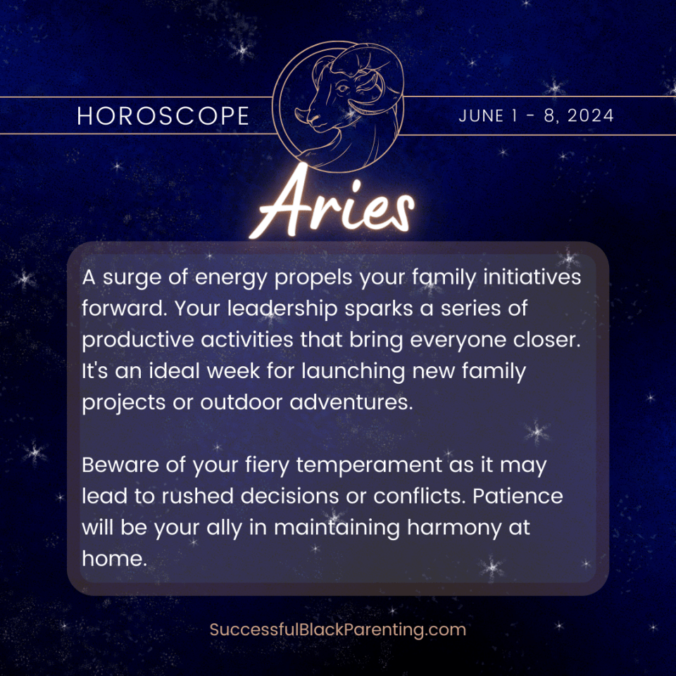Horoscopes for parents: week of june 2nd – 8th Bright and bold graphic of aries zodiac sign with dynamic fire elements, perfect for astrology enthusiasts looking to explore their leadership traits in april.