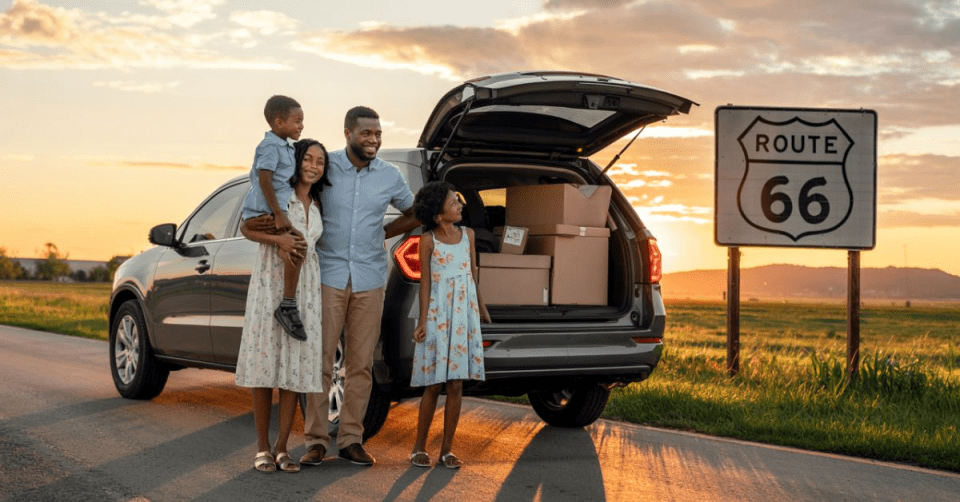 How to move your young black family across the country Image on successful black parenting magazine