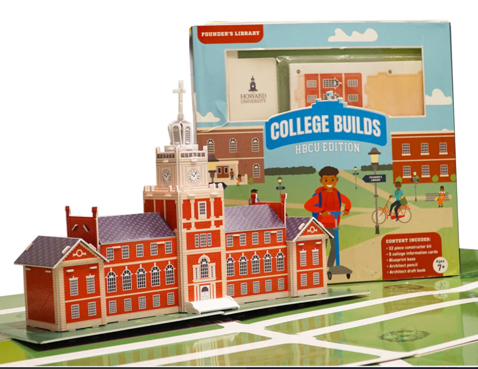 Hbcu build and learn: howard university 3d puzzle for kids Howard university in miniature as a 3d puzzle by brown toy box